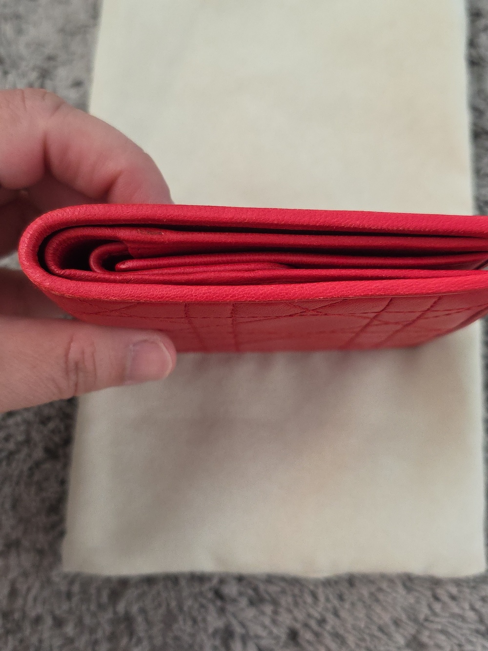 Dior Red Quilted Leather Wallet - Picture 2 of 13